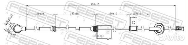 Датчик abs передний левый 12606009 Febest