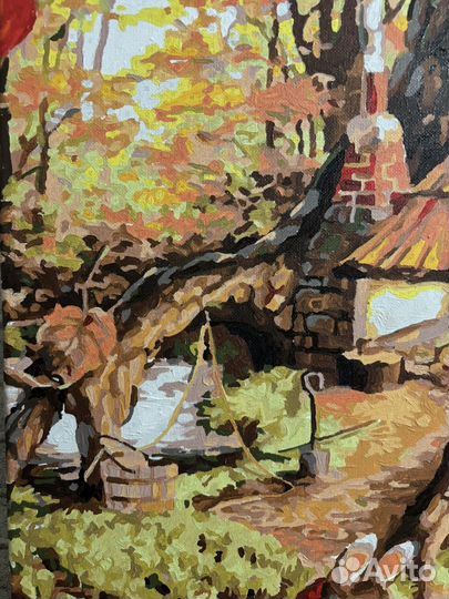 Картина по номерам раскрашенная