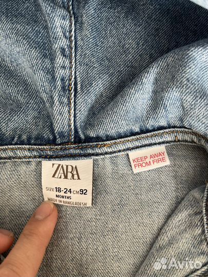 Джинсовая куртка zara для мальчика 92