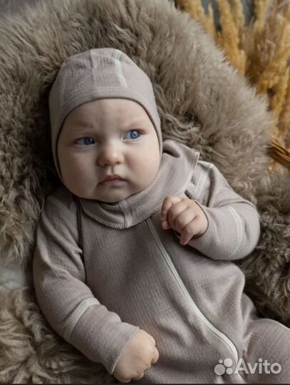 Балаклава / термо шлем для малыша 0-6 мес