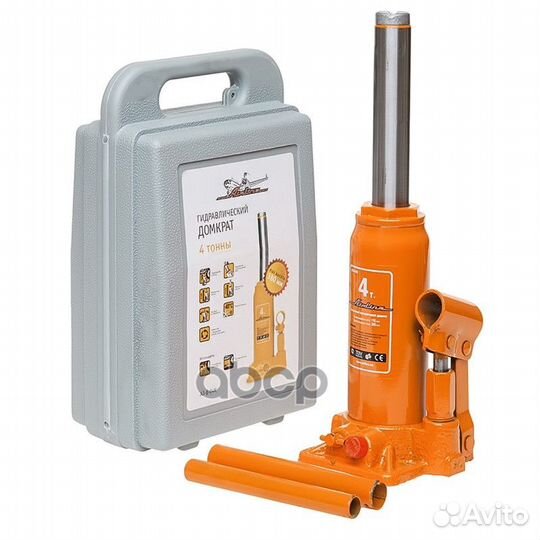 Домкрат бутылочный 4т в кейсе (MIN - 195 мм, MA