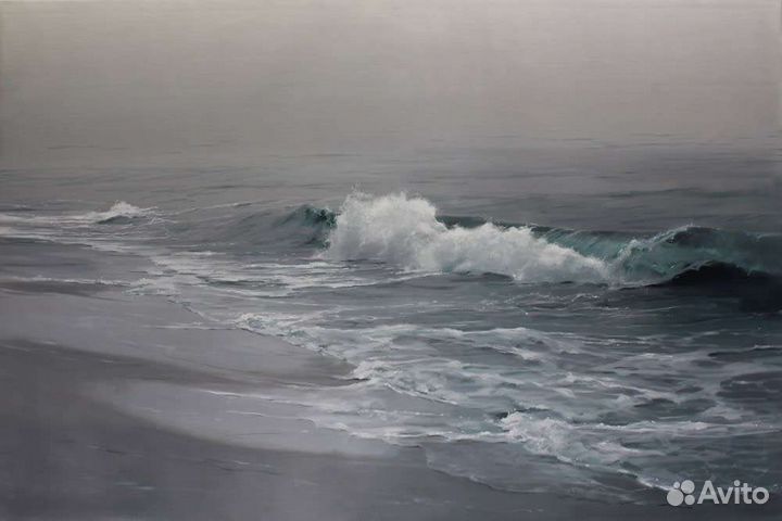 Картины маслом энергия моря шторм И волны