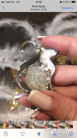 Брошь из эпоксидной смолы