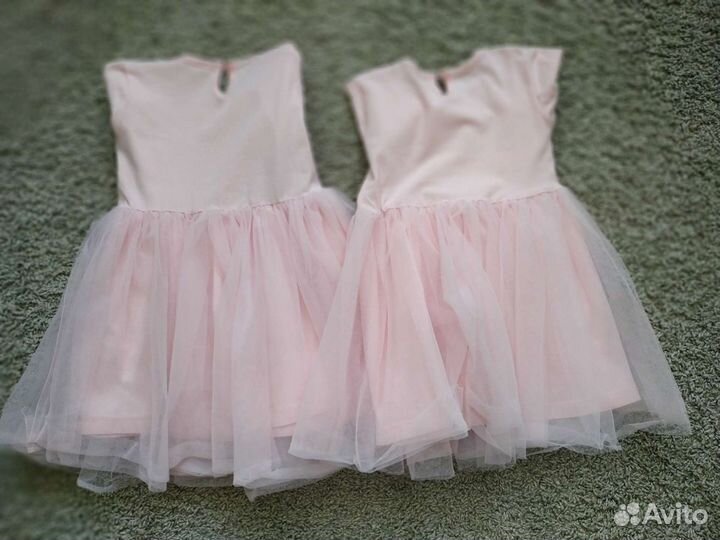 Платье для девочек двойняшек