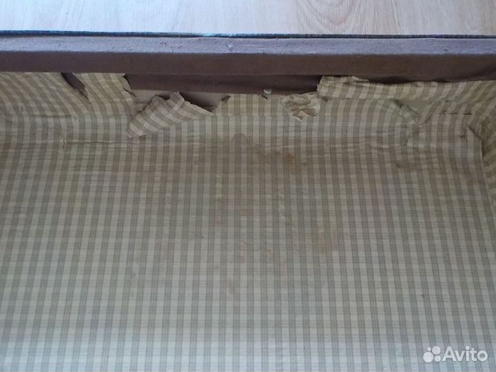 Чемодан СССР 45 см этикетка ф-ка им.Бебеля винтаж