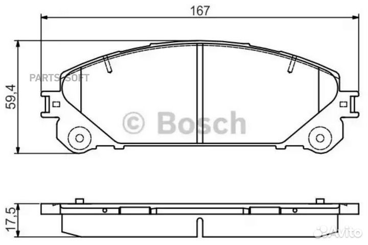 Bosch 0986495169 Колодки тормозные дисковые перед