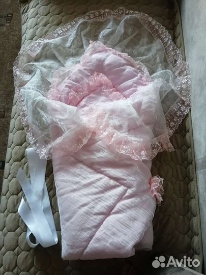 Конверт на выписку для девочки весна-осень