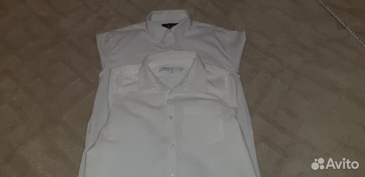 Рубашка школьная белая 158