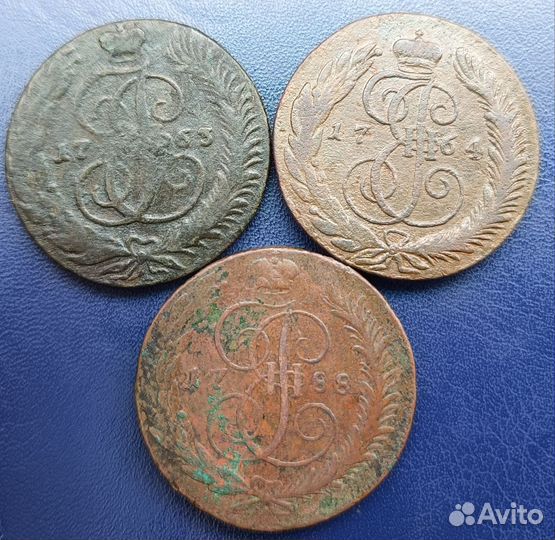 5 копеек 1763 см, 1764см, 1788 спм