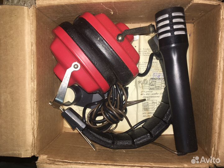 Наушники с микрофоном, сделано в СССР