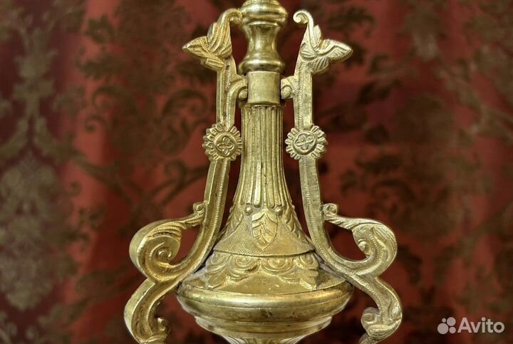 Антикварный подсвечник в золочении Царская Россия