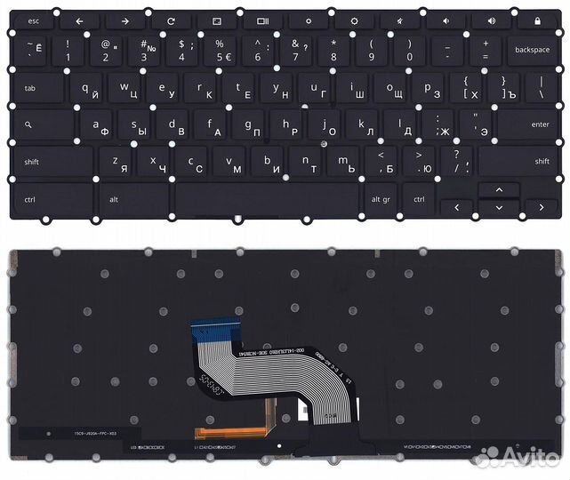 Клавиатура Asus C302CA черная (+подсветка)