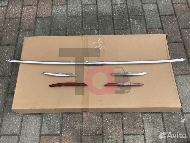 Хром-молдинги заднего бампера Поло седан 15-20