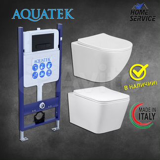 Комплект инсталляция с унитазом Aquatek50чернtalie