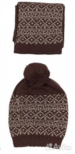 Комплект (Шапка, шарф) меринос 100 новый