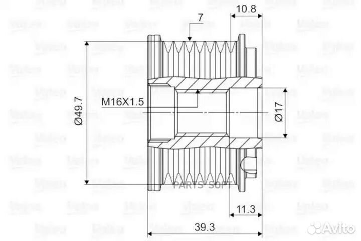 Valeo 588072 Шкив генератора (с крышкой)