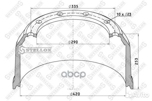 85-00038-SX торм.барабан 420x180/192 H253 d2
