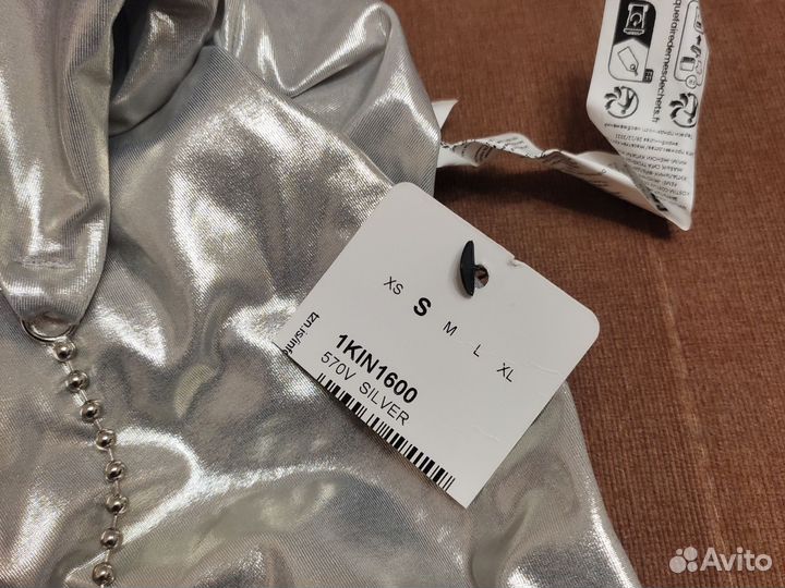 Купальник слитный серебряный tezenis S