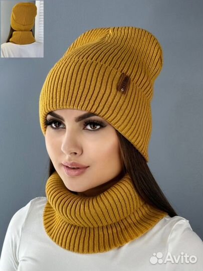 Комплект шапка и снуд