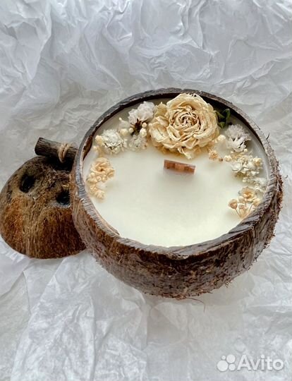 Свеча в кокосовом бочонке