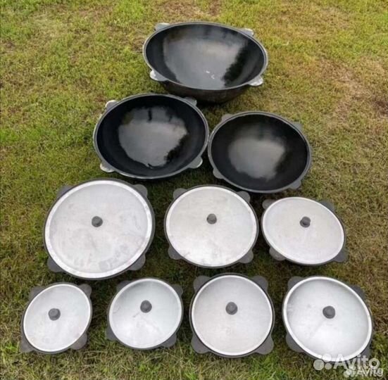 Узбекский Казан чугунный /печь под казан/ шумовка