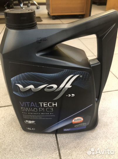 Масло моторное Wolf vitaltech 5W40 PI c3 4л