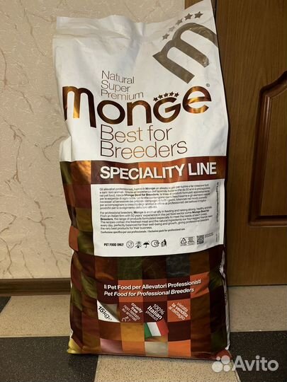 Корм для собак монж monge 15 кг