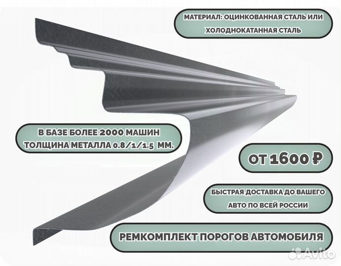 Ремонтные пороги (ремкомплект) на автомобиль