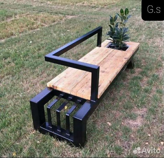 Скамейка лавочка лофт кованная