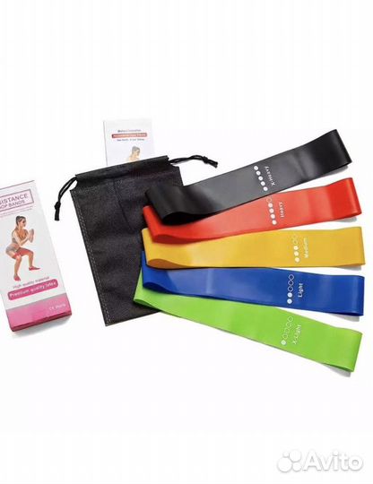 Комплект фитнес резинок 5 штук