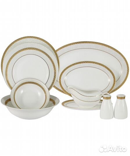 Anna Lafarg Emily Обеденный сервиз Бостон Голд 27