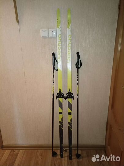 Лыжи беговые и коньки oxelo р.38-39