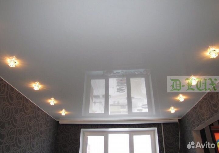 Натяжные потолки глянцевые