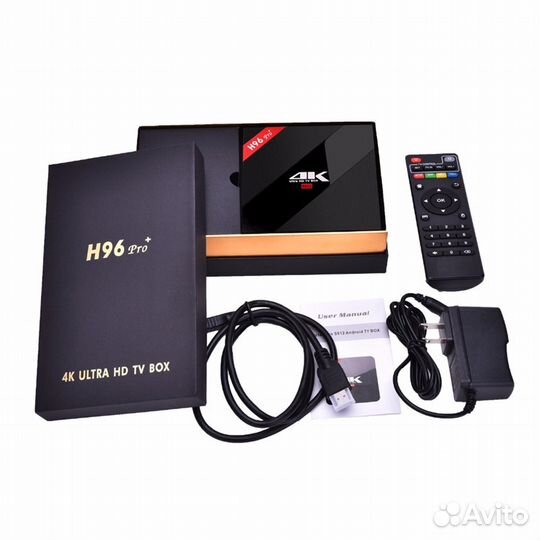 Андроид смарт TV BOX H 96 pro+ 4K + геймпад