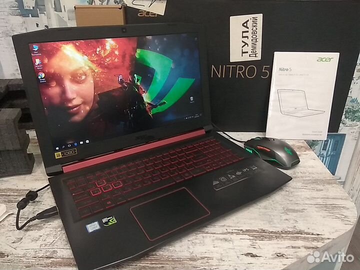 Игровой Acer Nitro(IPS/i5-8ядр/GTX1050-4GB/SSD+1TB