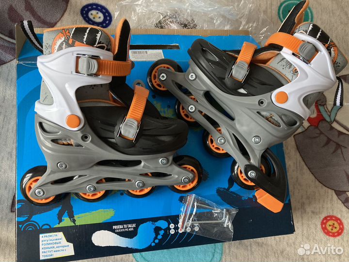 Роликовые коньки 30-33 раздвижные