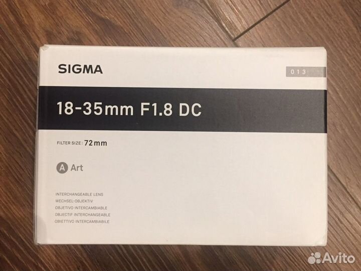 Sigma AF 18-35mm f/1.8 DC HSM ART Новые-Гарантия