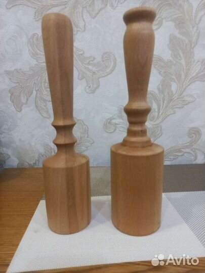 Толкушка для картофеля из массива дерева