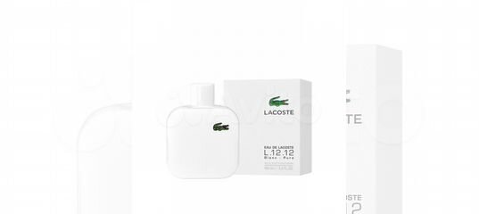 12. 12 мужской белый. Lacoste — l. Лакост белый парфюм. 12 blanc.