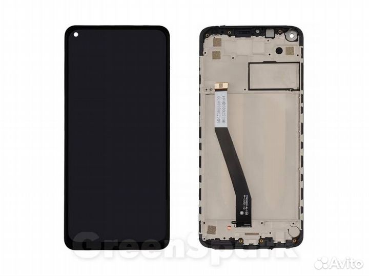 Дисплей для Xiaomi Redmi Note 9 в рамке +тач черн