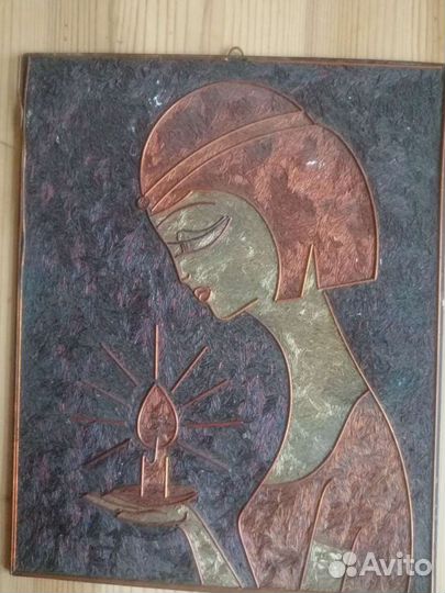 Советская картина из медной проволоки