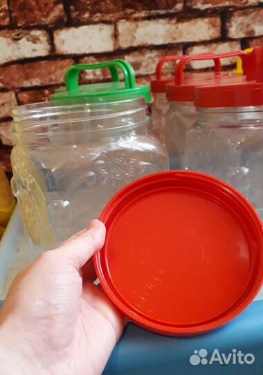 Набор пластик.банок под сыпучие продукты