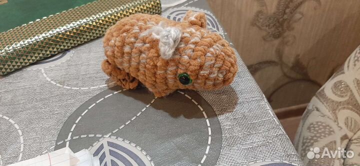 Плюшевый хомяк ручной работы