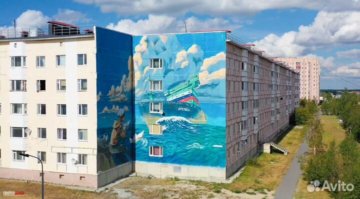 Граффити оформление комнаты / роспись стен