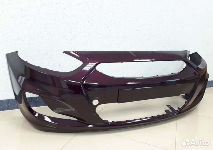 Передний бампер Hyundai Solaris окрашенный в цвет