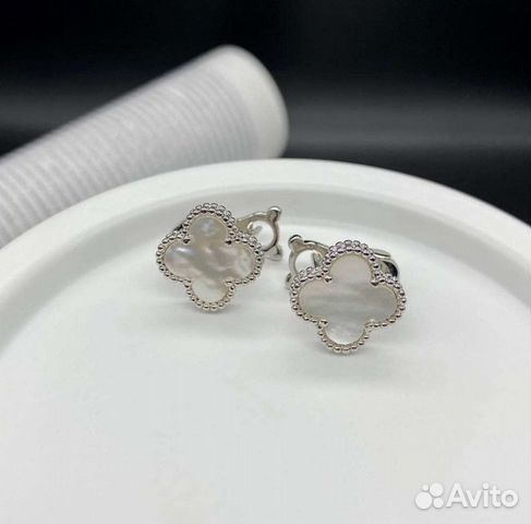 Серьги Van Cleef перламутр