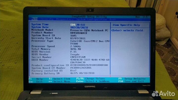 Hp CQ56 модернизированный без HDD