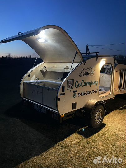 Белый прицеп капля 