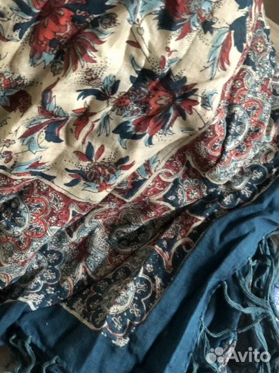 Шарфы платки легкие разные натурал ткань