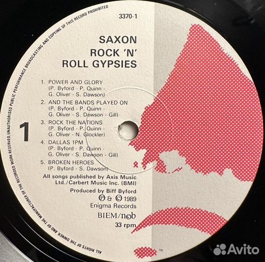 Saxon – Rock 'N Roll Gypsies (Скандинавия 1989г.)